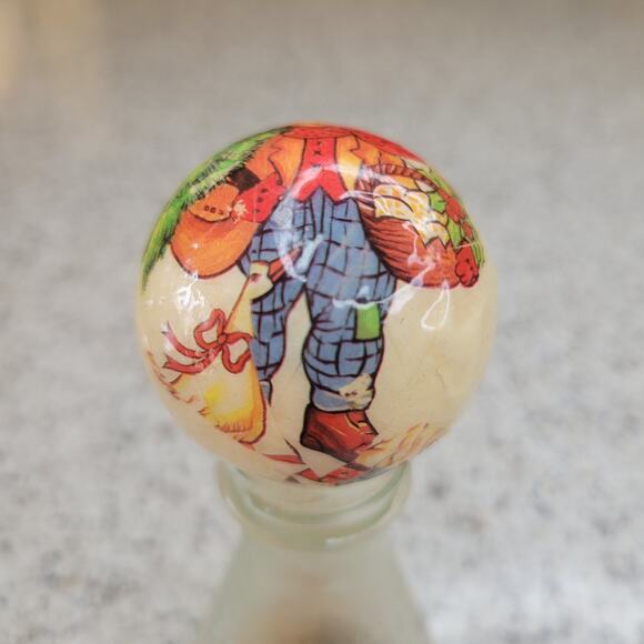 VTG Paper Maché Decoupage German Boy Goose Mini Christmas Ornament Ball Bauble - Picture 11 of 16